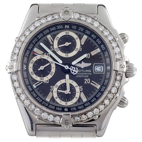 breitling chronometre automatic diamond bezel|breitling anthracite diamond bezel.